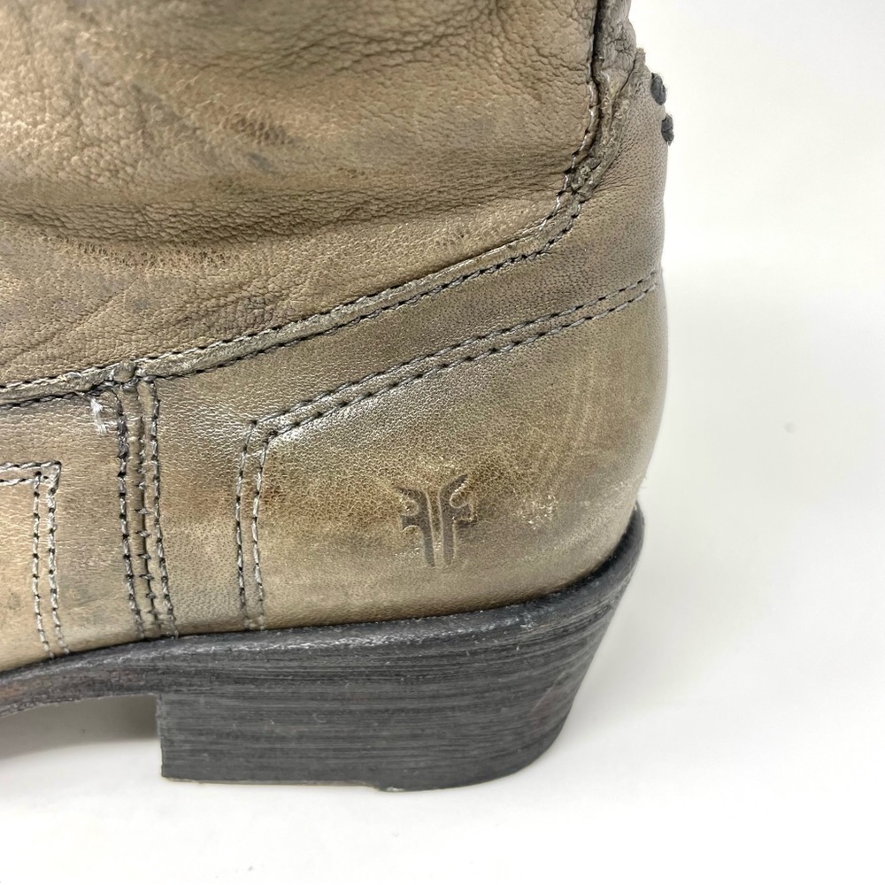Frye Jaden Roper Western Leather Ankle Boots Size 7.5 - Picture 9 of 12
